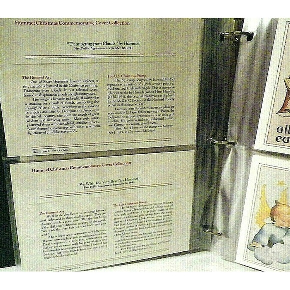 Hummel Christmas Postal Commemorative Society Cover Collection Stamps - Picture 6 of 8